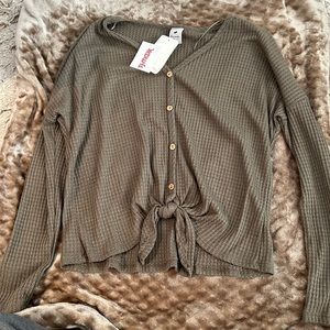 Waffle knit top